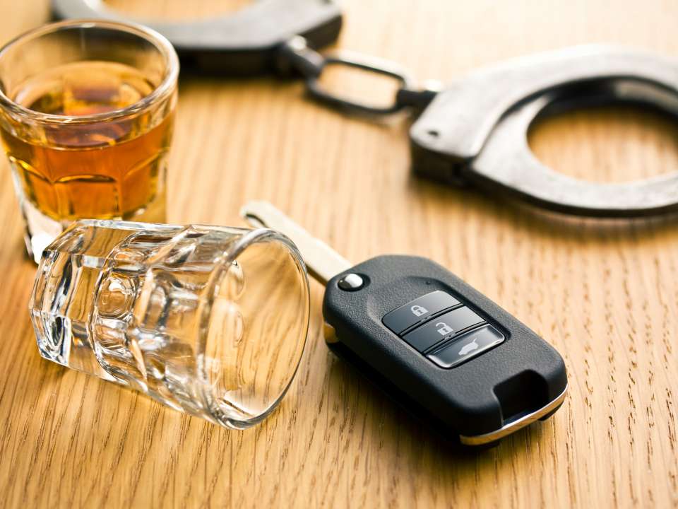 Drinking and Driving Alcohol Handcuffs Keys